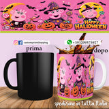 TAZZA  HALLOWEEN CARICATURA PEPPA PIG PERSONALIZZABILE CON NOME