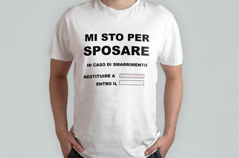 T-SHIRT UNISEX "MI STO PER SPOSARE"