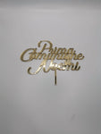 CAKE TOPPER  PRIMA COMUNIONE PERSONALIZZATO CON IL TUO NOME IN ACRILICO