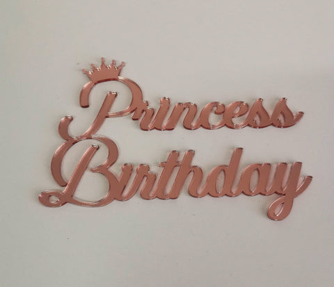 SCRITTA PRINCESS BIRTHDAY PERSONALIZZATO  IN ACRILICO