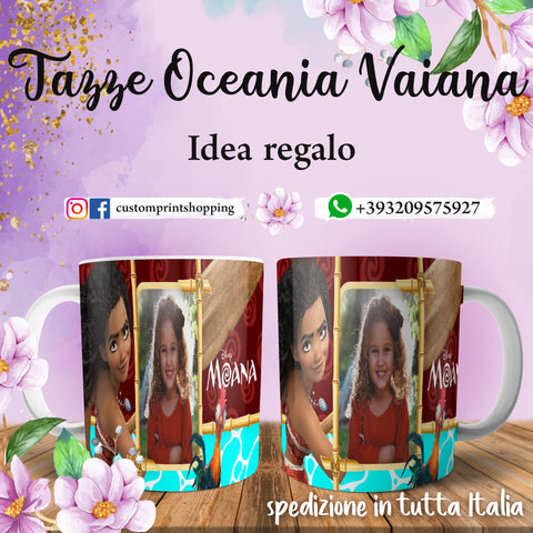 TAZZA OCEANIA VAIANA PERSONALIZZATA CON FOTO MOD.1