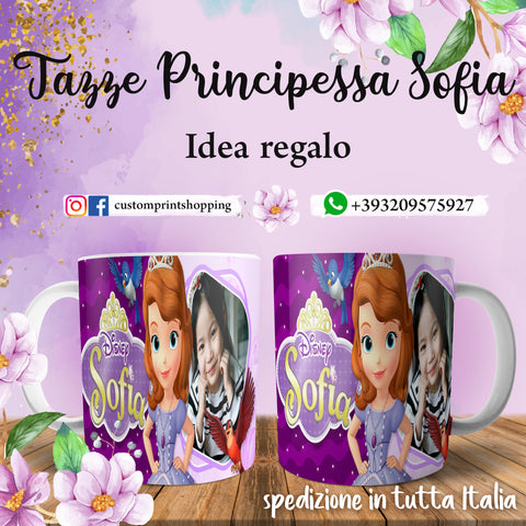 TAZZA PRINCIPESSA SOFIA PERSONALIZZATA CON FOTO MOD.1