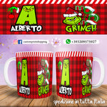 Tazza Grinch Natale personalizzata con nome