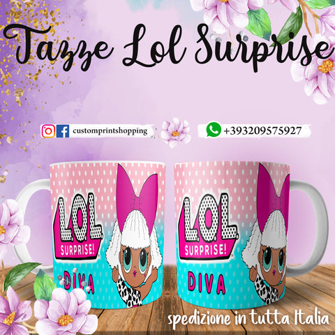 TAZZA LOL SURPRISE PERSONALIZZABILE CON NOME MOD.4