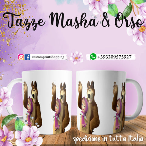 TAZZA MASHA & ORSO PERSONALIZZABILE MOD.1