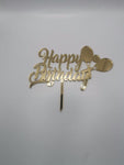 CAKE TOPPER HAPPY BIRTHDAY IN ACRILICO PERSONALIZZATO CON OGGETTO A SCELTA