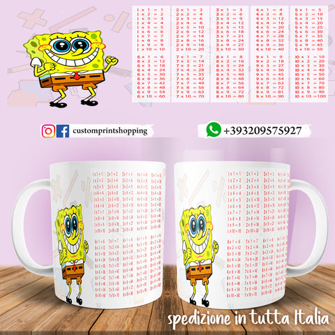 TAZZA TABELLINE SPONGEBOB