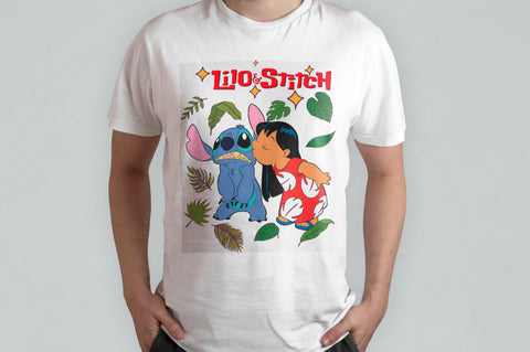 T-SHIRT LILO & STITCH PERSONALIZZABILE CON NOME MOD.1