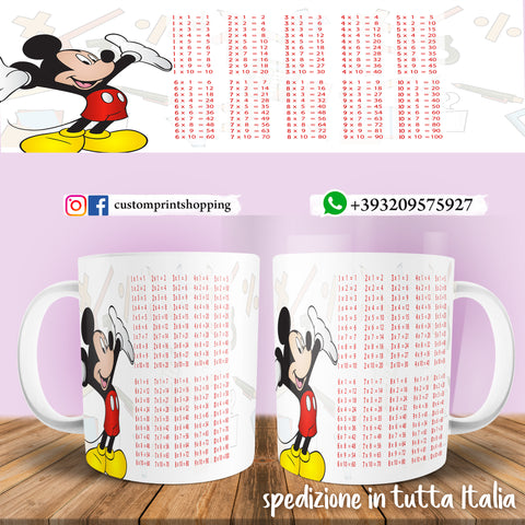 TAZZA TABELLINE TOPOLINO