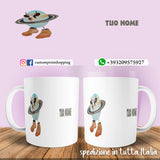 Tazza Brainrot Meme La Vacca Saturno Satumina Personalizzata con nome