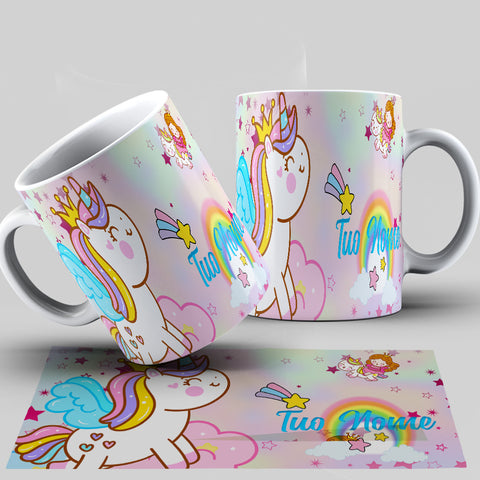 TAZZA UNICORNO PERSONALIZZATA CON NOME MOD.011