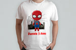 T-SHIRT SPIDERMAN CARTOONS PERSONALIZZATA COL NOME E ANNI MOD.31