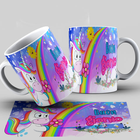 TAZZA UNICORNO PERSONALIZZABILE CON NOME MOD.012