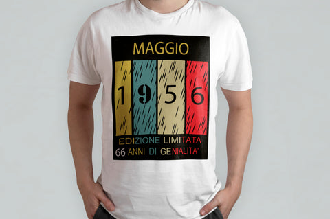 T-SHIRT EDIZIONE LIMITATA PERSONALIZZATA CON MESE ANNO ETA'