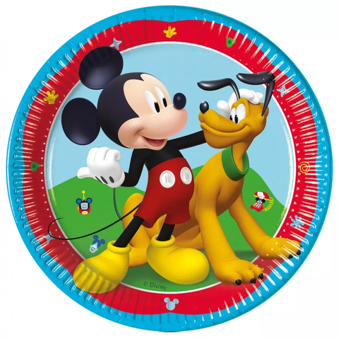 8 PIATTI CARTA  TOPOLINO MICKEY MOUSE ROCK