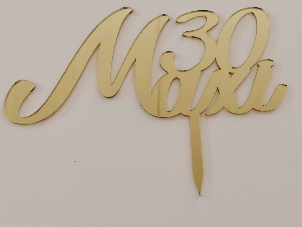 CAKE TOPPER PERSONALIZZATO CON IL TUO NOME E LA TUA ETA