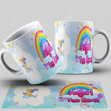 TAZZA UNICORNO COMPLEANNO 3 ANNI PERSONALIZZATA CON NOME MOD.2