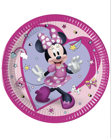 8 PIATTI CARTA  MINNIE JUNIOR