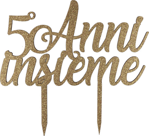 CAKE TOPPER 50 ANNI INSIEME