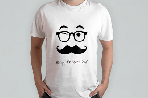 T-SHIRT PERSONALIZZATA PAPA' CON BAFFI E OCCHIALI