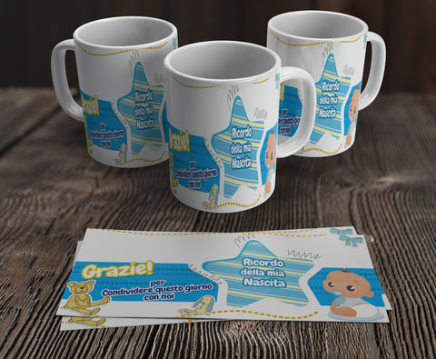 TAZZA BABY SHOWER PERSONALIZZABILE CON IL TUO NOME MOD.8