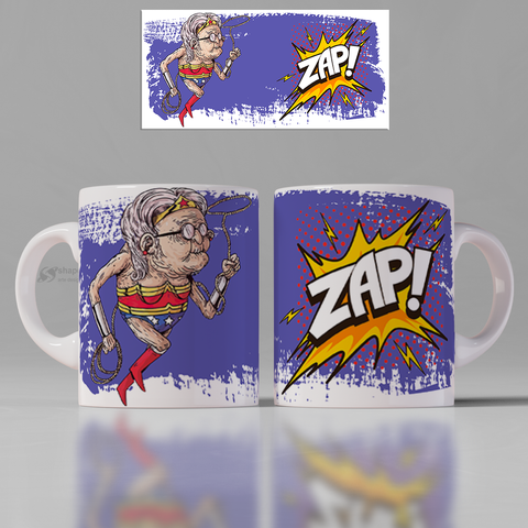 TAZZA EROI IN PENSIONE PERSONALIZZABILE CON IL TUO NOME MOD.8
