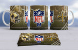 TAZZA SAINTS NFL PERSONALIZZABILE CON IL TUO NOME