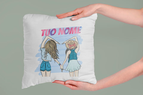CUSCINO AMICA PERSONALIZZATO CON IL TUO NOME