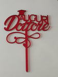 CAKE TOPPER AUGURI DOTTORE PERSONALIZZATO