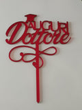 CAKE TOPPER AUGURI DOTTORE PERSONALIZZATO