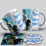 TAZZA PAPA' BATMAN 2 PERSONALIZZABILE CON NOME