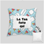 CUSCINO PERSONALIZZATO CON FOTO E/O TESTO. LINEA BIBERON