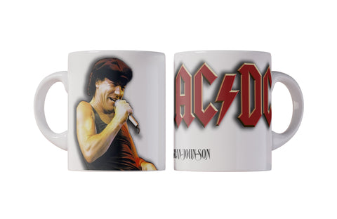 TAZZA BRIAN JOHNSON ( ACDC) PERSONALIZZABILE CON IL TUO NOME