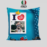 Cuscino quadrato personalizzato idea regalo. Linea Festa del papà