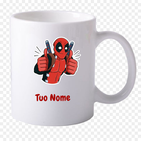 Tazza Personalizzabile con il tuo nome. Linea Deadpooli Mod.3