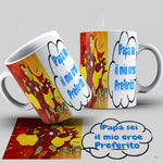 TAZZA PAPA' IRON MAN PERSONALIZZABILE CON NOME