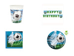 KIT CALCIO SOCCER FANS 24 BAMBINI CON FESTONE HAPPY BIRTHDAY