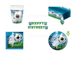 KIT CALCIO SOCCER FANS 24 BAMBINI CON FESTONE HAPPY BIRTHDAY E TOVAGLIA