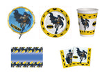 KIT FESTA A TEMA BATMAN 24 BAMBINI CON PALLONCINO E TOVAGLIA