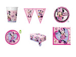 KIT FESTA A TEMA MINNIE 8 BAMBINI CON PALLONE FESTONE TOVAGLIA