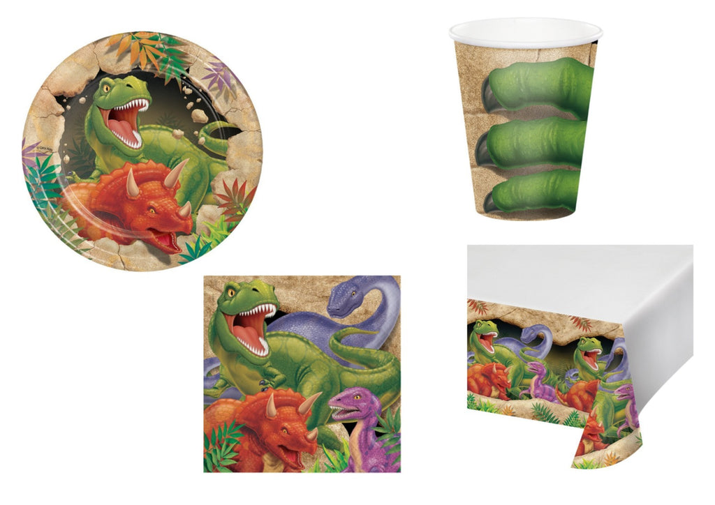 KIT FESTA A TEMA DINOSAURI 8 OSPITI CON TOVAGLIA – Customprintshopping