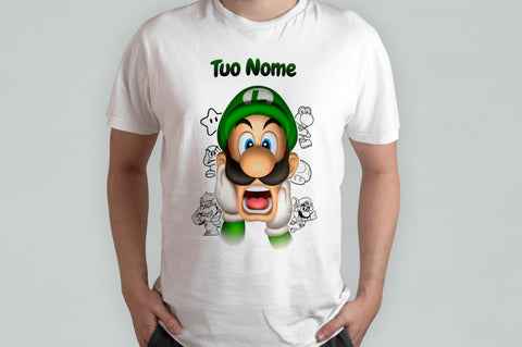 T-SHIRT SUPER MARIO BROS PERSONALIZZATA CON IL TUO NOME MOD.3