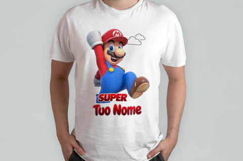 T-SHIRT SUPER MARIO BROS PERSONALIZZATA CON IL TUO NOME MOD.7