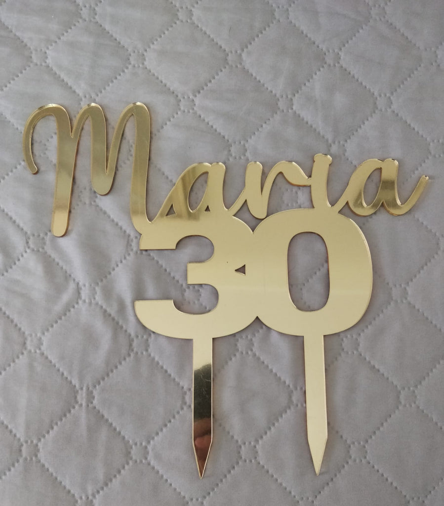 CAKE TOPPER PERSONALIZZATO CON IL TUO NOME E LA TUA ETA