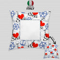 Cuscino quadrato personalizzato idea regalo. Linea Marine