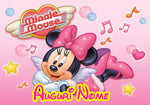 POSTER SFONDO MINNIE MOD.1 PERSONALIZZATO