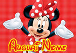 POSTER SFONDO MINNIE MOD.2 PERSONALIZZATO