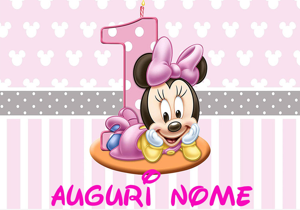 Poster con Foto Personalizzato Compleanno Minnie Topolina Baby – Smart Print