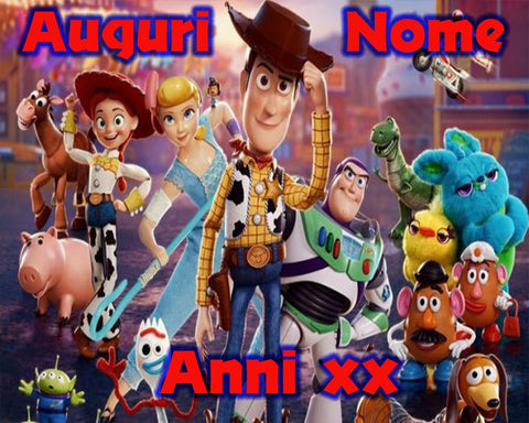 POSTER SFONDO TOY STORY  PERSONALIZZZATO MOD.2