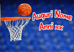 POSTER SFONDO CANESTRO BASKET PERSONALIZZZATO